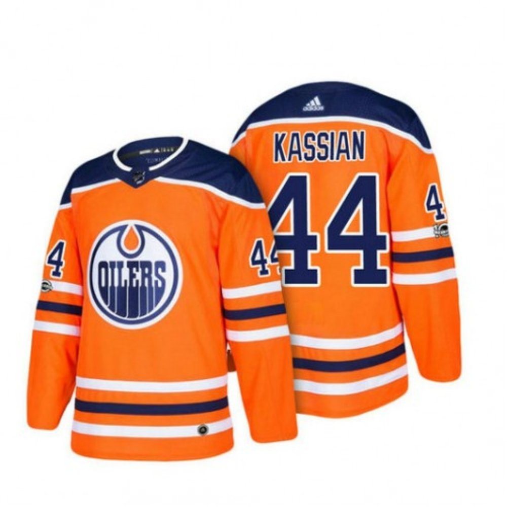 Edmonton Oilers Adidas authentic orange home jersey size 60 - Zack Kassian